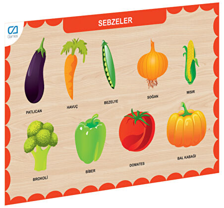 CAAHS-3205 CA GAMES AHŞAP SEBZELER BUL-TAK