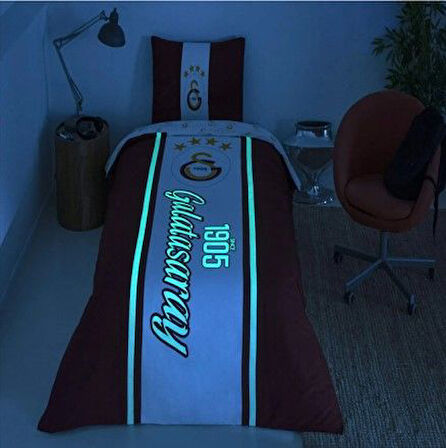 Lisanslı Tek Kişilik Nevresim Takımı Galatasaray 1905 Glow