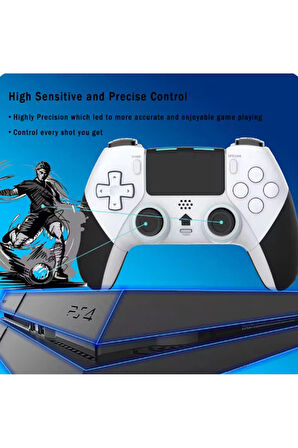 P4 Plus Bluetooth Titreşimli Ps4/ps5 Uyumlu Pc Telefon Joystick Kablosuz Oyun Kolu Siyah