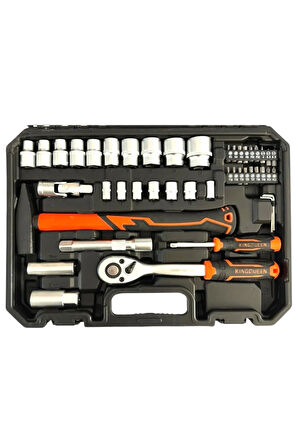 Model 58 Parça Lokma Anahtar Takımı 1-2 Ve 1-2 El Aletleri Seti 58 Parça