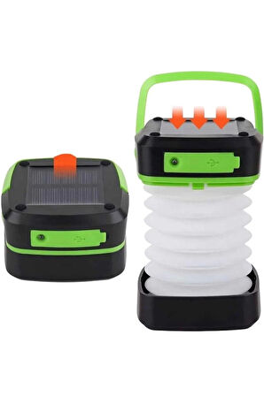 Katlanabilir Kamp Lambası Akordiyon Lamba Şarjlı 3 Kademeli Solar