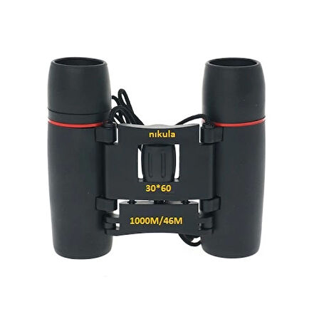 30x60  Cepte Taşımalı Kauçuk Kaplamalı Mini Dürbün-siyah