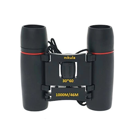 30x60  Cepte Taşımalı Kauçuk Kaplamalı Mini Dürbün-siyah