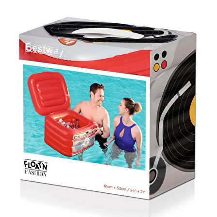 Sinerjim Retromusic Portatif Şişme Buzdolabı 31 Litre