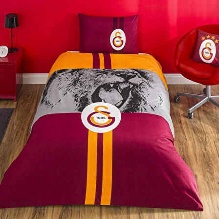 Galatasaray Şampiyon Aslan Tek Kişilik Lisanslı Nevresim Takımı