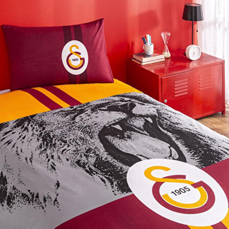 Galatasaray Şampiyon Aslan Tek Kişilik Lisanslı Nevresim Takımı