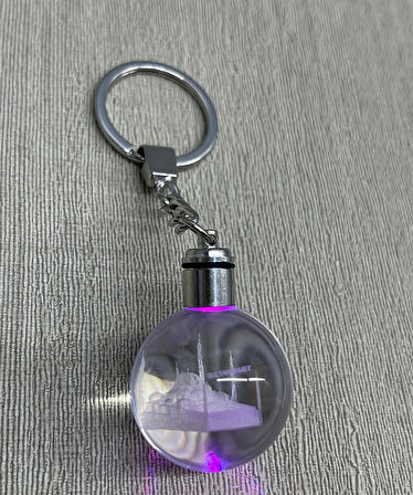 Ledli Sultanahmet Tasarımı Kristal Anahtarlık Alk3804