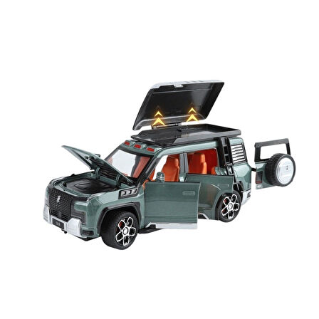XHD-B2432 -Sinerjim Çek Bırak  Işıklı ve Sesli Kapıları Açılan Lr Jeep 1:24