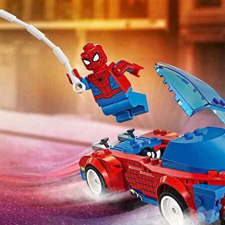 Super Heroes Örümcek Adam Yarış Arabası ve Venom Green Goblin 76279