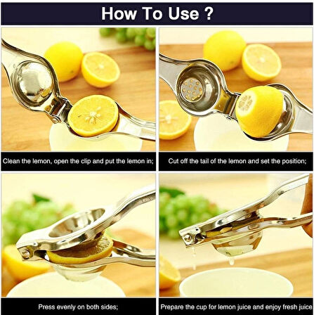Paslanmaz Çelik Limon Sıkacağı