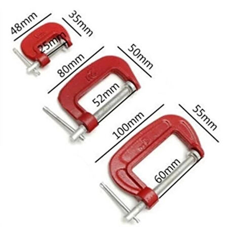 Doğrama Ve Metal Sıkma Sıkıştırma İçin 3lü Mini Mengene Aparat
