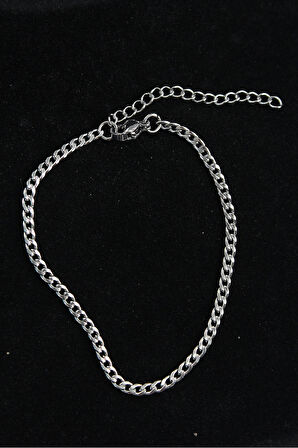 316L Çelik İnce Klasik Model Gümüş Renk Erkek Bileklik - TJ-EB3748