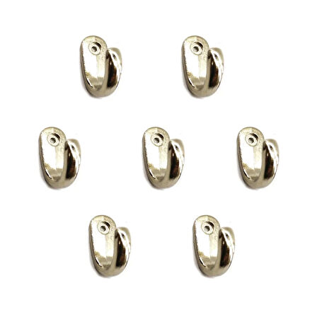 Büyük Tekli Fincan Askı, Dekor Askısı - Nikel, 100 Adet, 12x23x30 Mm