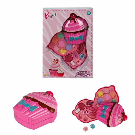 Cupcake Şekilli 2 Katlı Makyaj Güzellik Seti