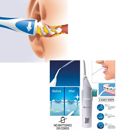 Kulak Temizleme Ve Power Floss Diş Temizleme Seti | Mekanik Ağız Bakımı