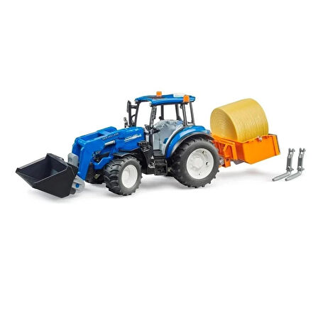 Bruder New Holland T5 120 Kepçeli Ataşman Setli