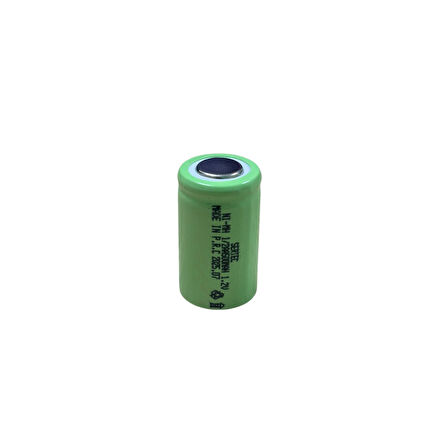 1.2V 500 Mah - 1/2AA - Ni-MH Şarjlı Pil - (Başsız / Flat Head)
