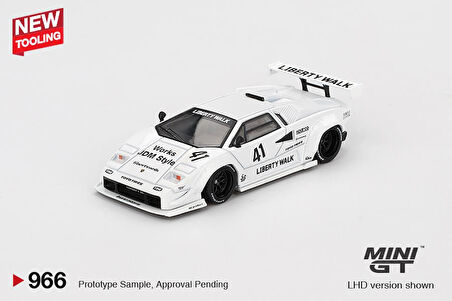 Mini GT Lamborghini Countach LB-WORKS White 2024 Tokyo Auto Salon 966