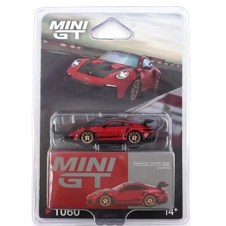 Mini GT 1/64 Model Araba Porsche 911 992 GT3 RS Weissach Package Kırmızı Guards Red MGT01060-BL