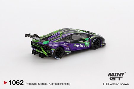 Mini GT Lamborghini Huracán GT3 EVO2 #78 Forte Racing 2024 IMSA Daytona 24 Hrs BL 1062