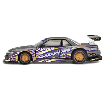 Mini GT 1/64 Kaido House Nissan Silvia S13-R Kaido Drift V1 KHMG235 Diecast Model Araba