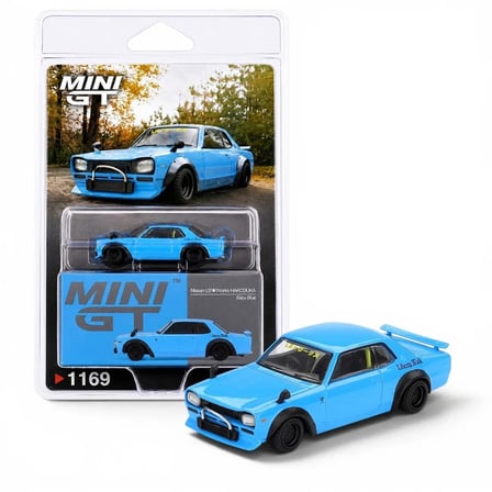 Mini GT 1/64 Nissan LB-Works HAKOSUKA Baby Blue Blister Paket MGT01169-BL