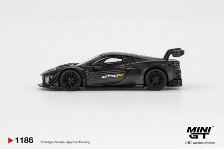 Mini GT 1:64 Chevrolet Corvette Z06 GT3.R Road America Test Car Siyah Model Araba MGT01186