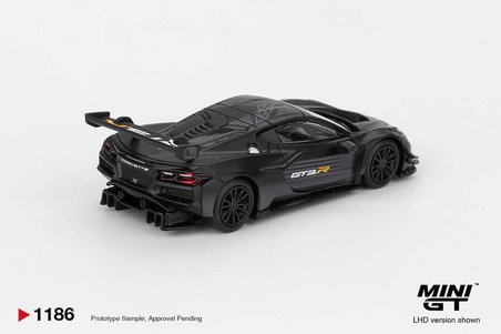 Mini GT 1:64 Chevrolet Corvette Z06 GT3.R Road America Test Car Siyah Model Araba MGT01186