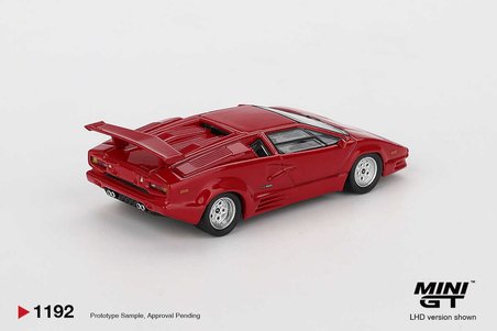 Mini GT 1:64 Lamborghini Countach 25th Anniversary Kırmızı LHD Diecast Model Araba MGT01192