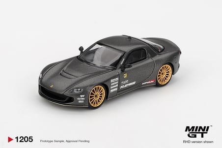 Mini GT 1:64 Mazda RX-7 RE Amemiya GT300 Carbon Widebody TAS 2025 MGT01205 Model Araba