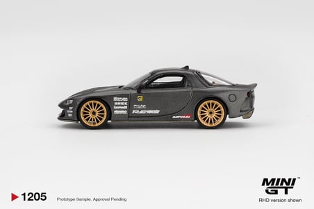 Mini GT 1:64 Mazda RX-7 RE Amemiya GT300 Carbon Widebody TAS 2025 MGT01205 Model Araba