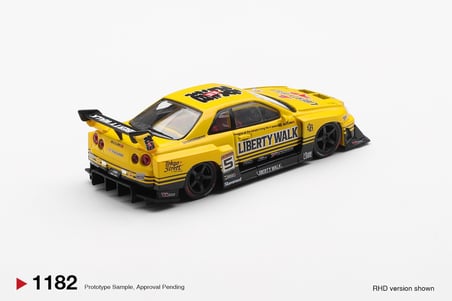 Mini GT Nissan LB-ER34 Super Silhouette SKYLINE Sport Yellow 1182
