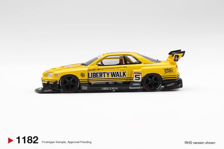Mini GT Nissan LB-ER34 Super Silhouette SKYLINE Sport Yellow 1182