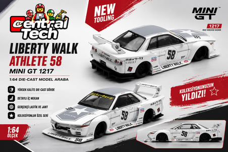Mini GT 1:64 LBWK Nissan Skyline GT-R R32 Kaido Works TAS 2025 MGT01217 Model Araba