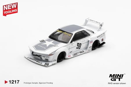 Mini GT 1:64 LBWK Nissan Skyline GT-R R32 Kaido Works TAS 2025 MGT01217 Model Araba