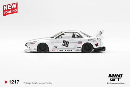 Mini GT 1:64 LBWK Nissan Skyline GT-R R32 Kaido Works TAS 2025 MGT01217 Model Araba