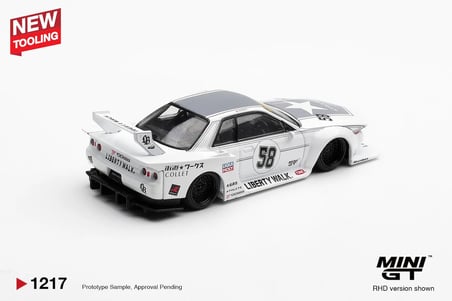 Mini GT 1:64 LBWK Nissan Skyline GT-R R32 Kaido Works TAS 2025 MGT01217 Model Araba