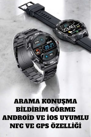 Akıllı Saat Arama Cevaplayan Titreşim Özelliğiyle Bildirim Görebilen