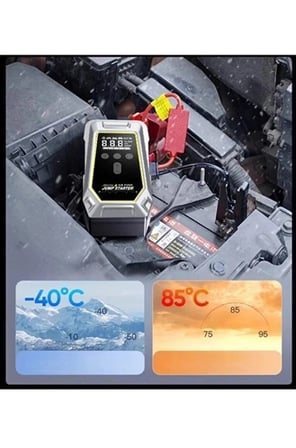 Tank Model Şarjlı 12.000 Mah Taşınabilir Çanta Araç Akü Takviye Cihazı Işıklı H.a Kompresörü