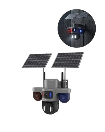 Güneş Enerjili Çiftlik Kamerası 3 Lensli 9mp Solar Kamera 2 Yıl Garantili