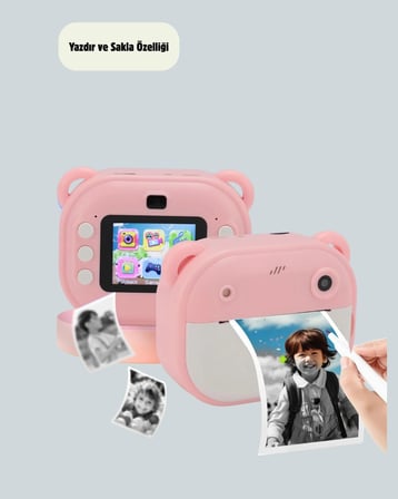 Anında Baskı Özellikli Şipşak Kamera 24mp Hd Çift Lensli Ve 32gb Hafızalı