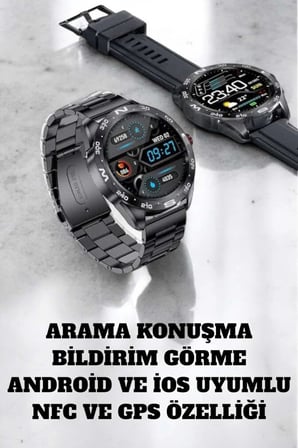 Akıllı Saat Arama Cevaplayan Titreşim Özelliğiyle Bildirim Görebilen