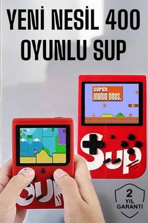 Yeni Nesil Çocuklara Özel Sup 400 Oyunlu Mini El Konsolu