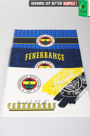 x Dekomus Lisanslı Fenerbahçe Büyük Boy Resim Defteri 24x34 cm 15 Yaprak Tek Adet 