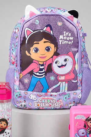 x Dekomus Lisanslı Gabby’s Dollhouse Meow Magic Collection Anaokul Çantası,Beslenme Kabı ve 500 ML Matara Seti