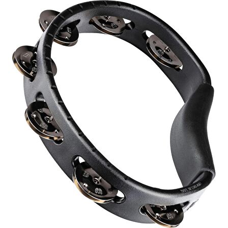 Meinl HTBK Stainless Steel Jingles 1 Row Hand Tamburin (Siyah)
