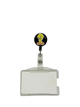 Tweety 1 Temalı Pleksi Baskılı Yoyo Kartlık Yoyo Yaka Kartlığı