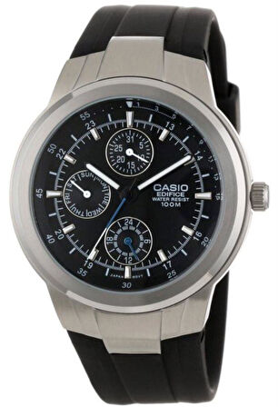 Casio EF-305-1A Siyah Renk Orijinal Silikon Saat Kordonu