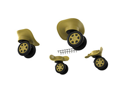 Keo-Plus ABS Valiz Tekerleği Çift Teker Sarı Renk