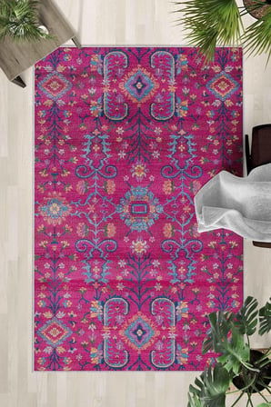 Kaymaz Taban Yıkanabilir Halı – Mutfak, Salon, Yatak Odası için Modern Dijital Baskı Halı (SLNHALI38